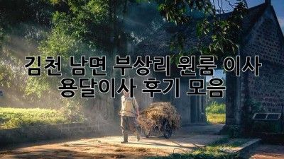 김천 남면 부상리 원룸 이사? 용달이사 후기 모음!